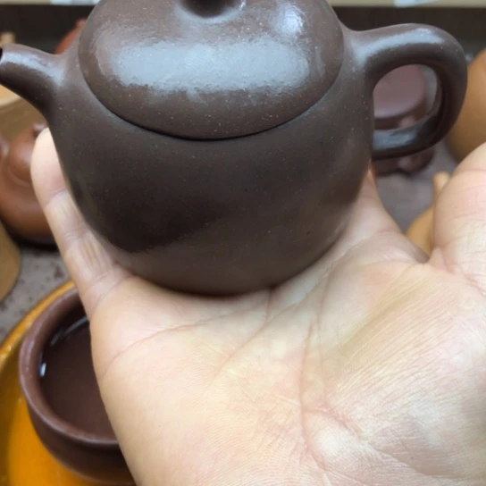 紫砂茶壶紫泥秦权150豪升左右瑕疵