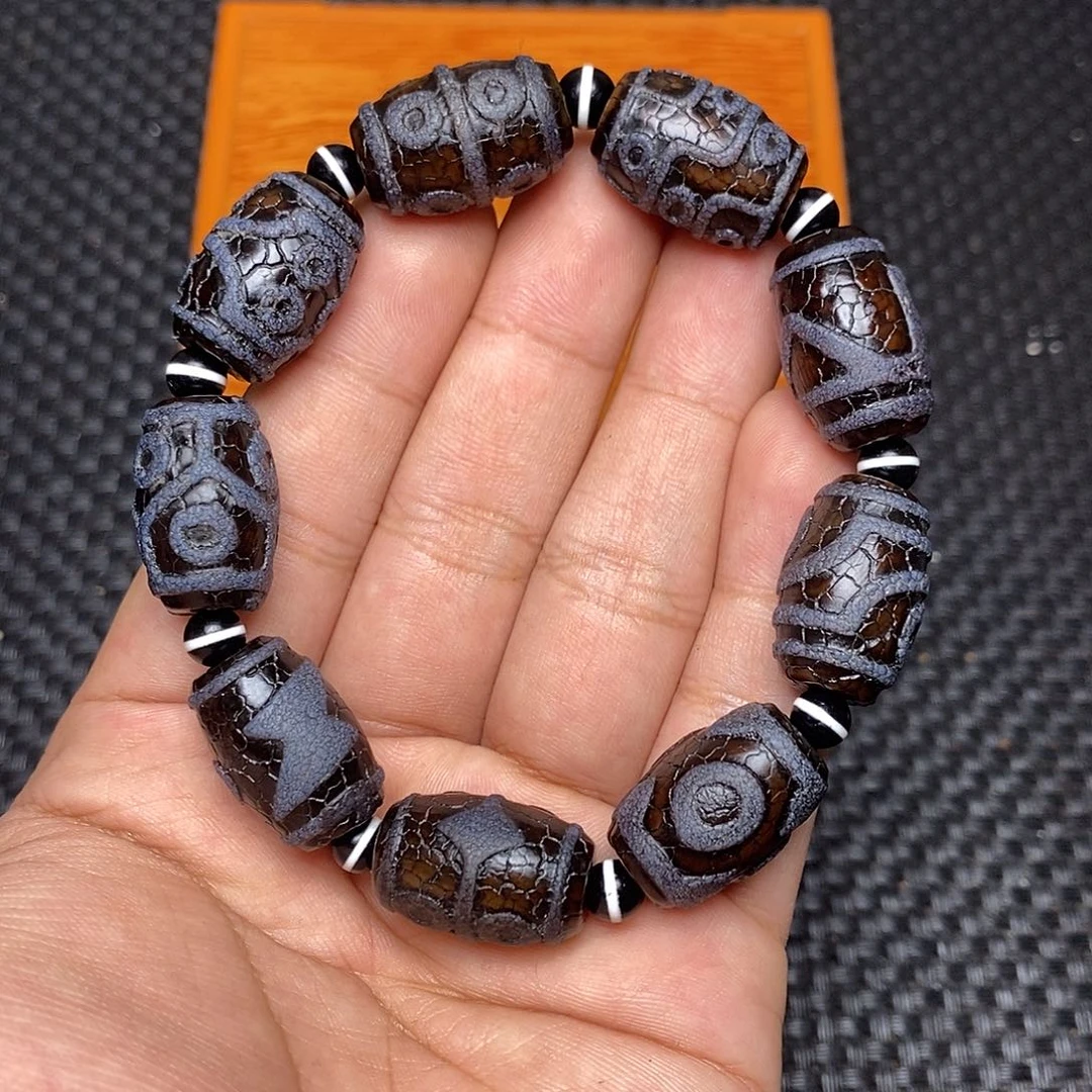 静***光玛瑙/玉髓未镶嵌手链