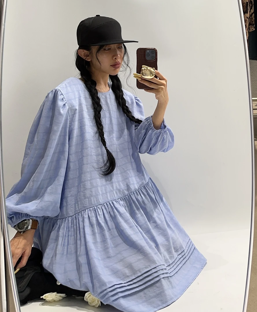 VIVISPLENDID20593#（定制NO退NO换）欧尼风巨遮肉清凉人棉娃娃裙