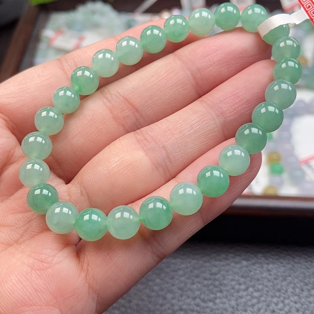 翡翠未镶嵌手链卡7