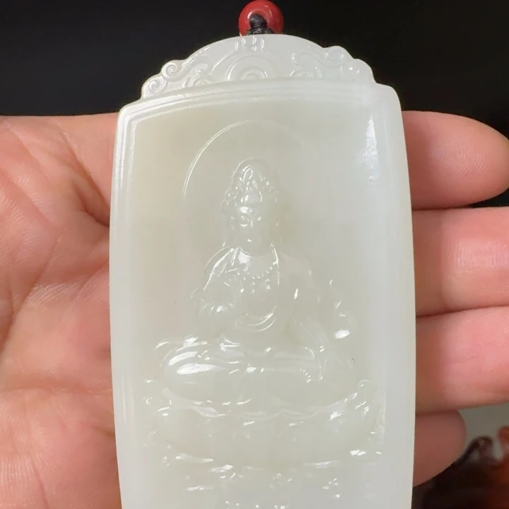 和田玉未镶嵌颈饰金山白玉70