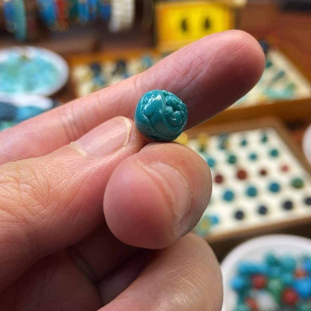 绿松石未镶嵌珠宝奇石9.5mm