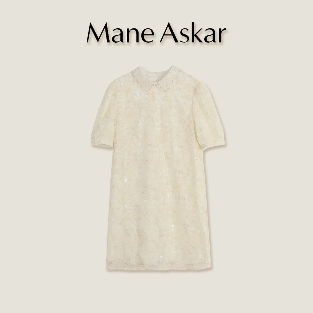 新款法式重工蕾丝碎花短袖连衣裙OK0212