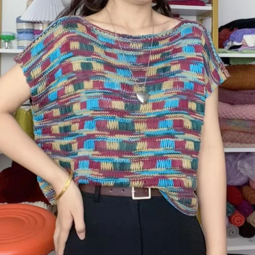 高端定制超柔琉璃手染花色有机多彩棉线手工编织线一把一两