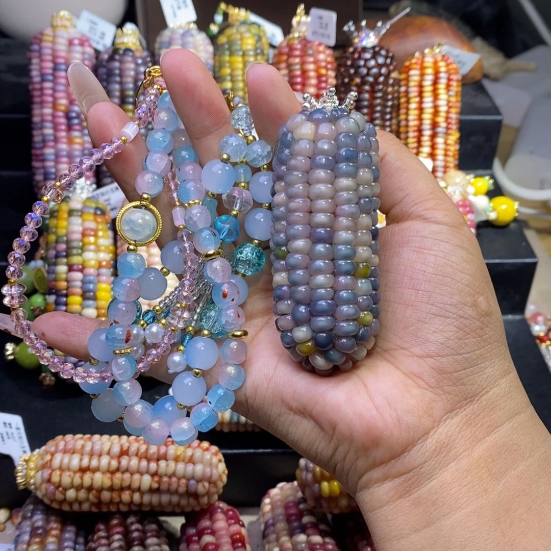 玉噜*文玩玉米高冰蓝漏价