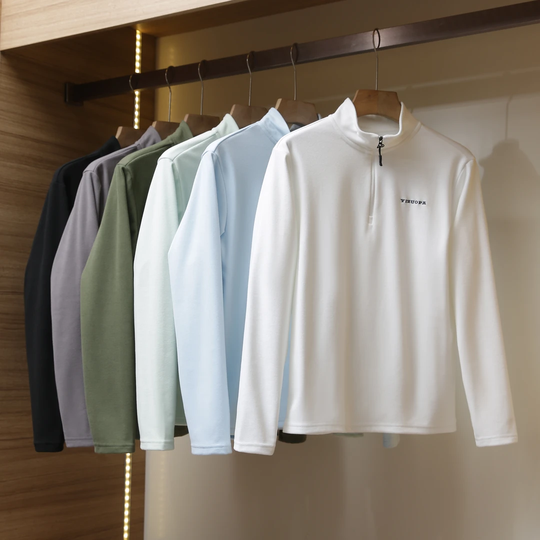 半拉链蓄热亲肤打底衫秋冬男士速热休闲保暖长袖卫衣6001-