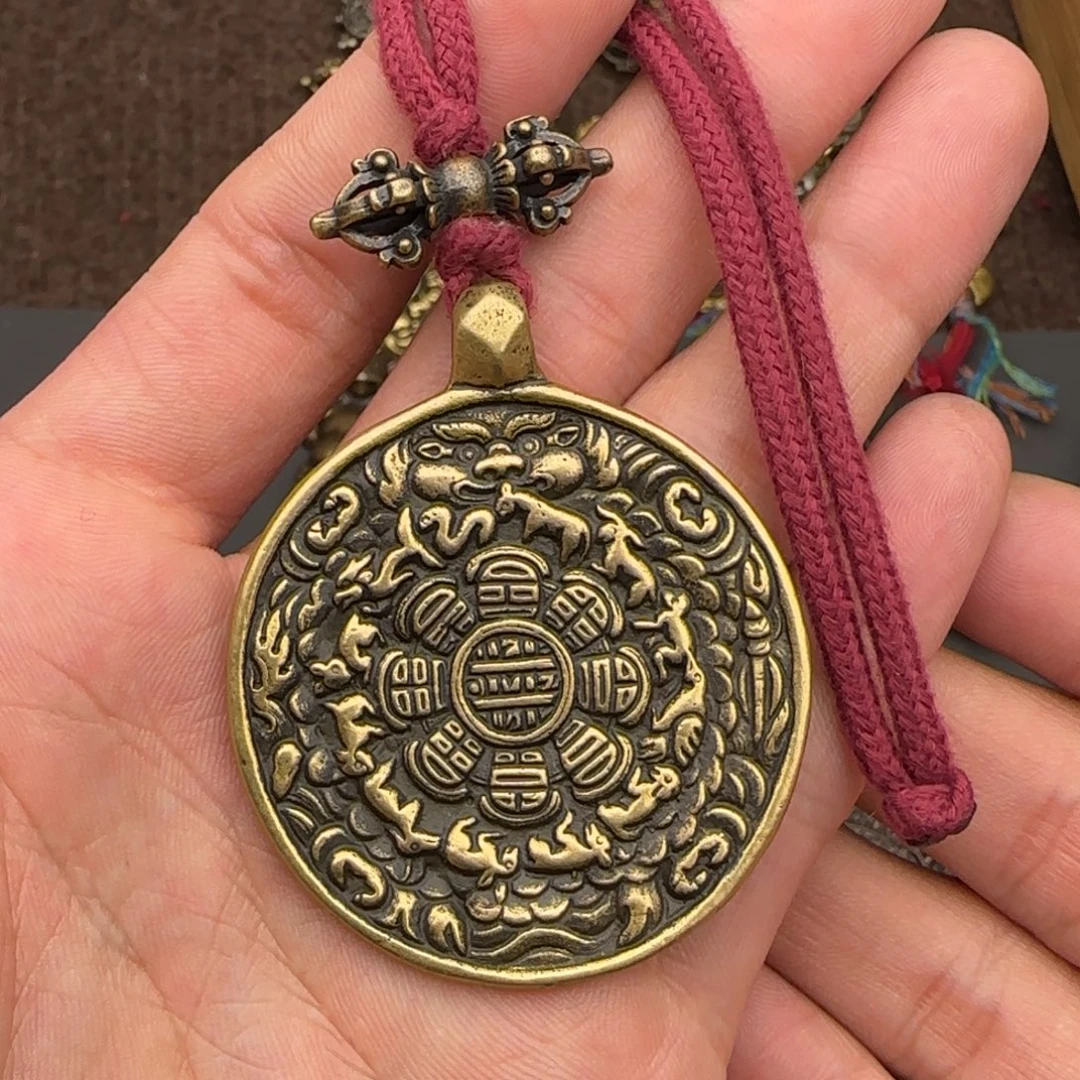 老铜九宫牌吊坠喜欢的来
