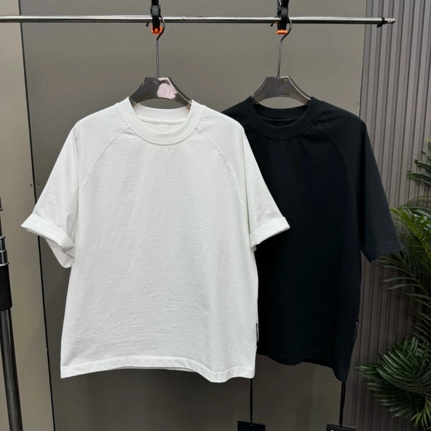 2025秋冬新款百搭时尚男士纯色宽松款短袖T恤2798