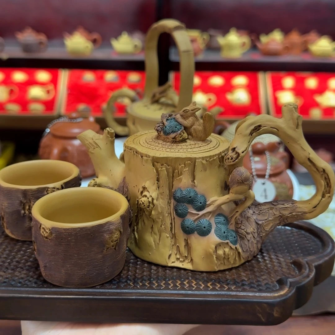 茶壶段泥枯木松鼠