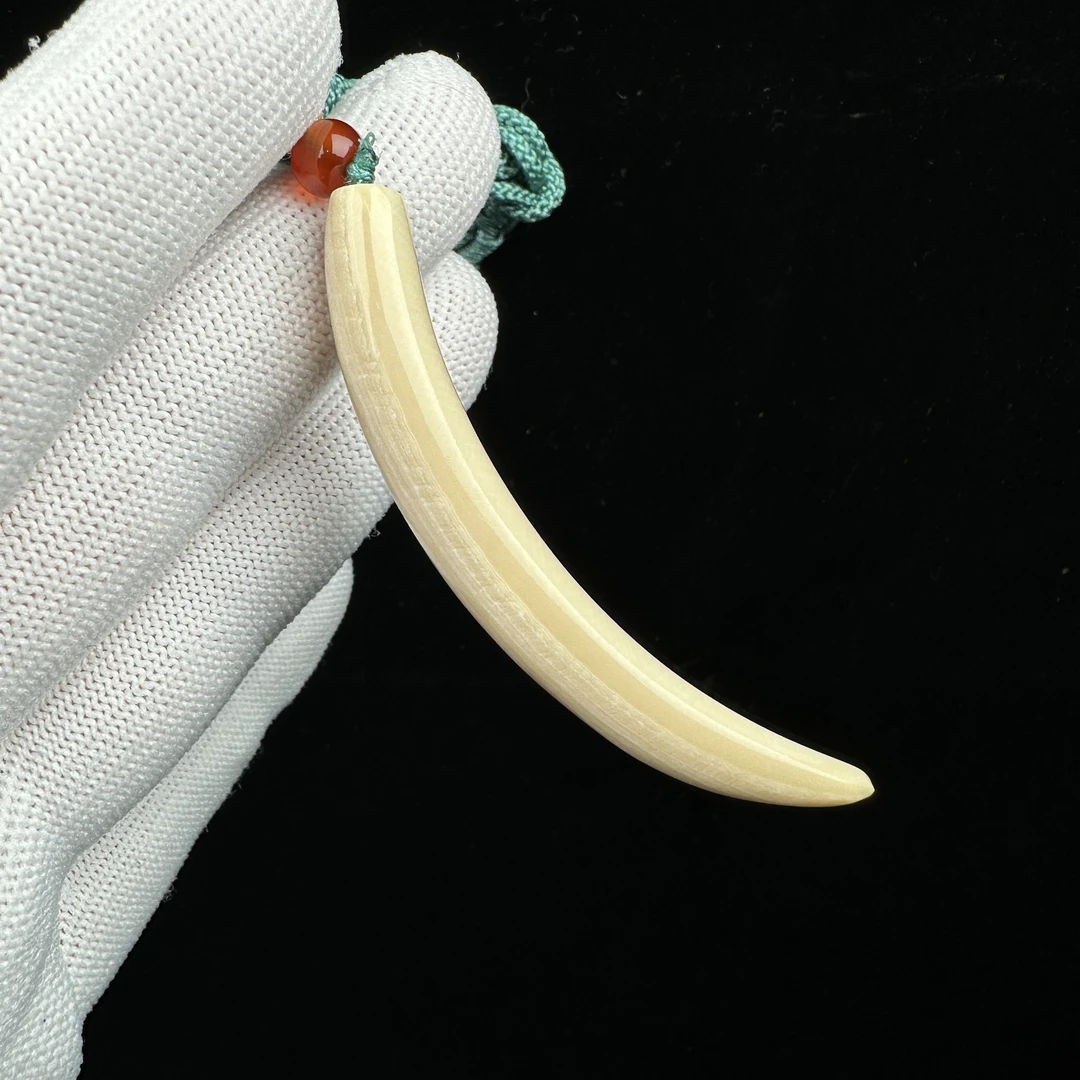 L2656天然猛犸牙 牙尖64mm支持鉴定 假一罚四