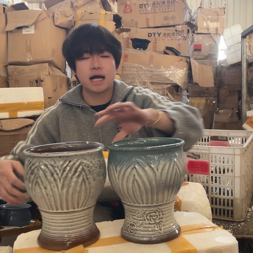 红陶宜兴紫砂花盆