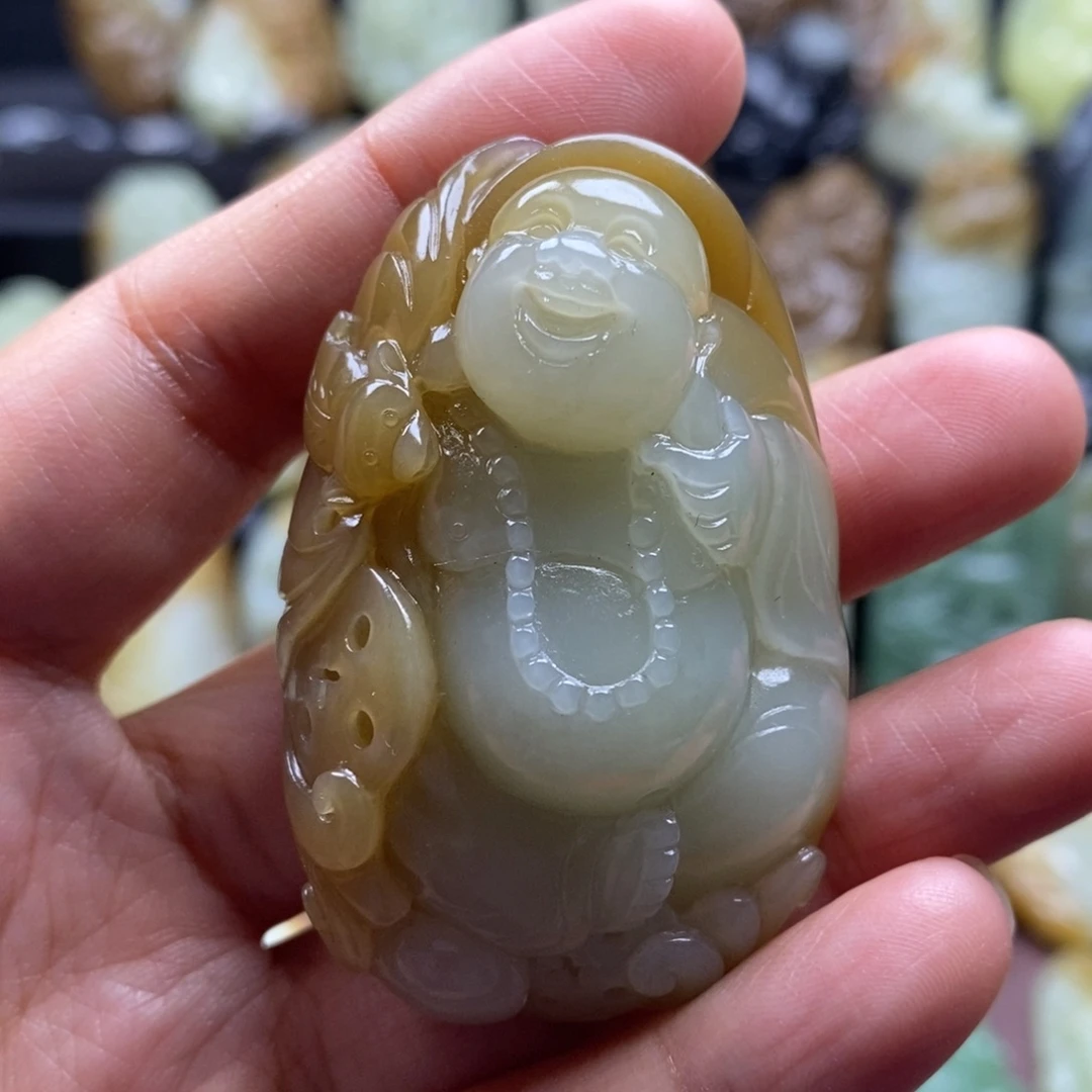 吊坠(不含链)未镶嵌和田玉（糖玉）