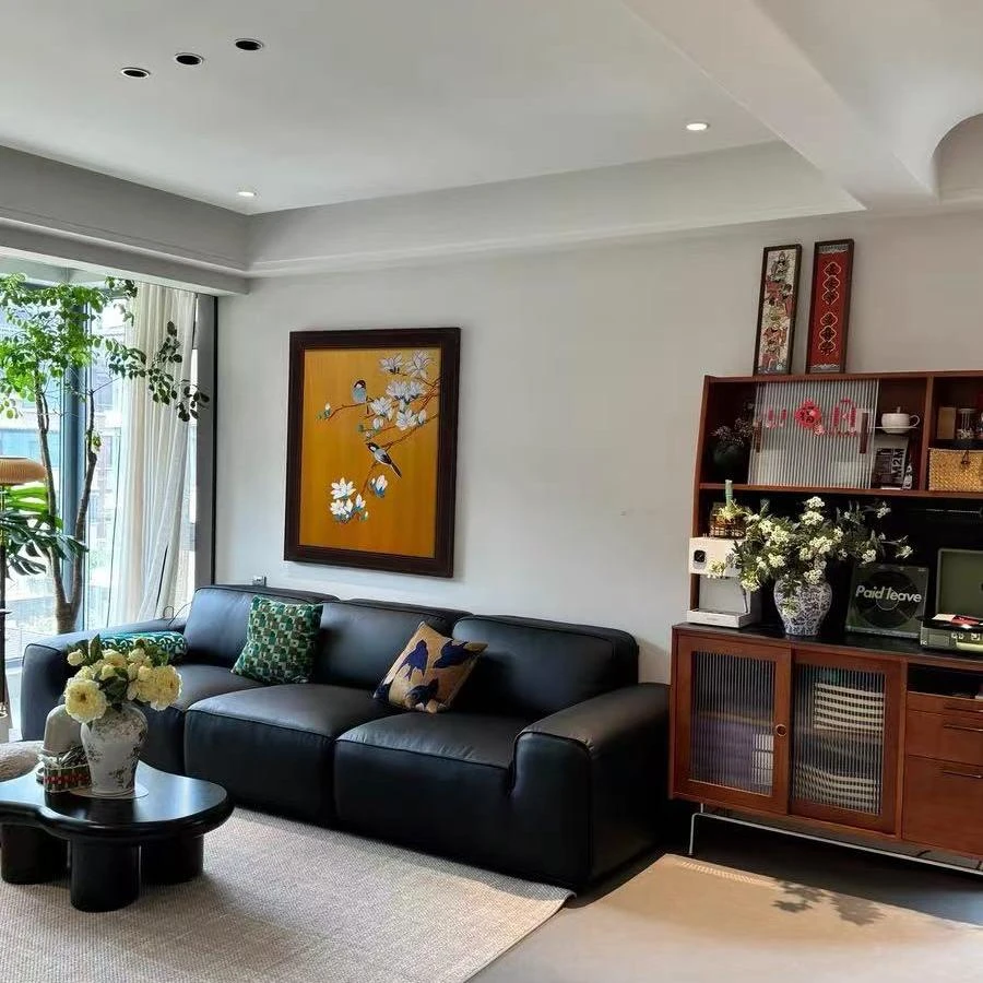 106现代简约轻奢欧美黑色方块客厅茶几地毯意式卧室书房衣帽4050