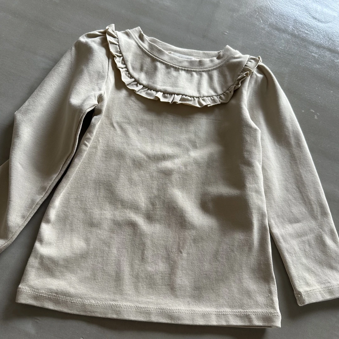 女童花边领纯色t（不支持退货）