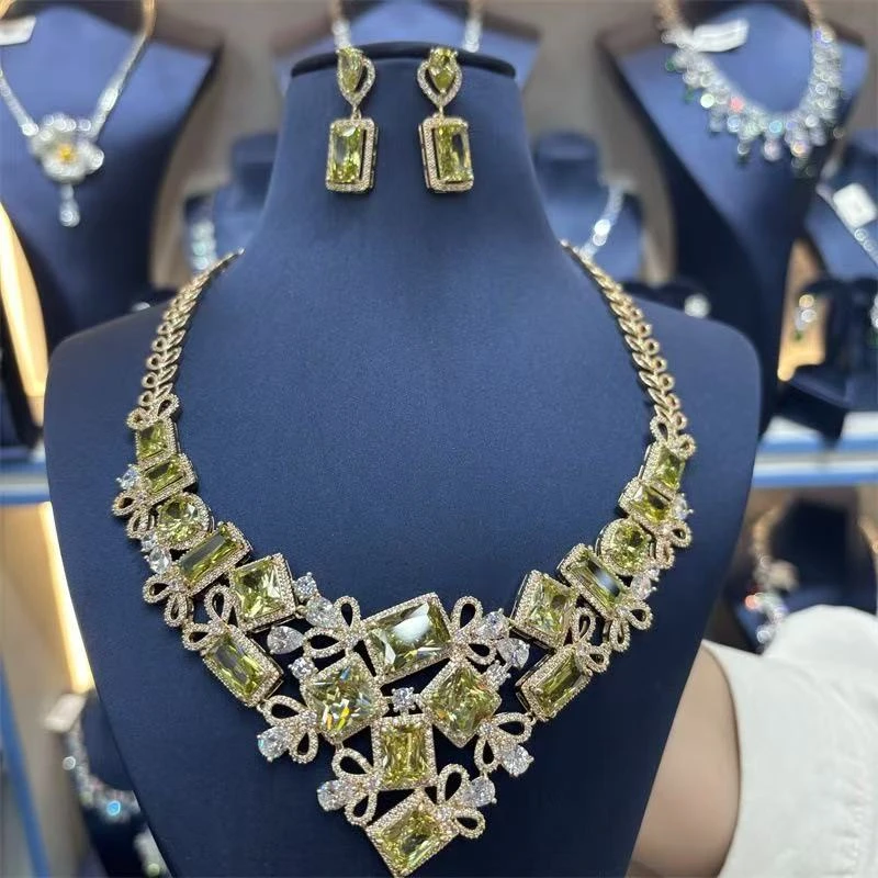 高奢系列｜方宝 项链耳饰套装重工设计