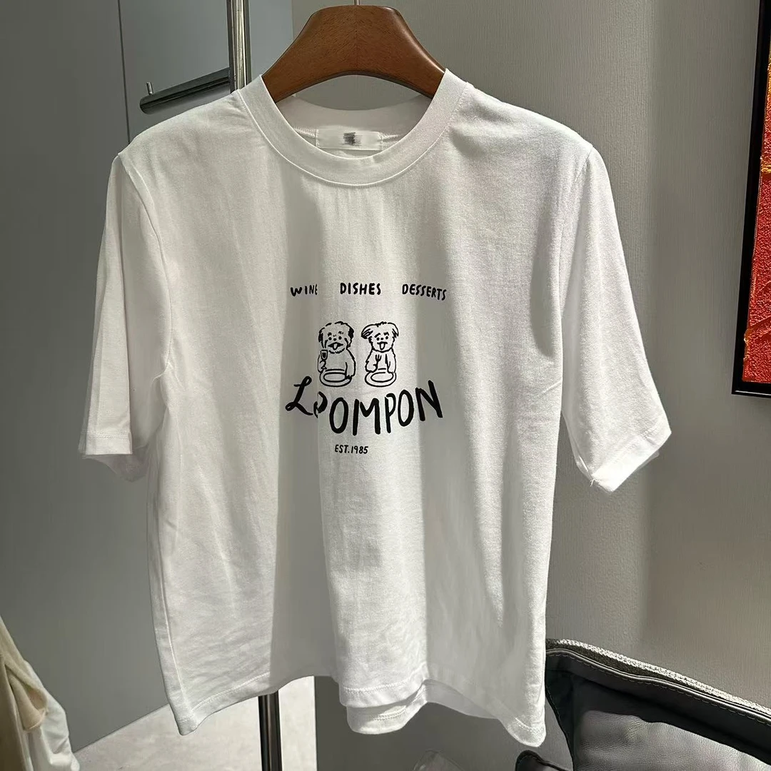 【慧姐韩国正品】2025春夏新款ba小狗字母T恤/N0退N0换