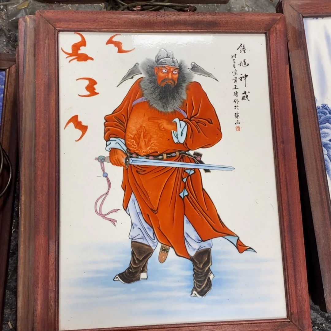 瓷片37*28*1景德镇瓷板画柴窑烧制