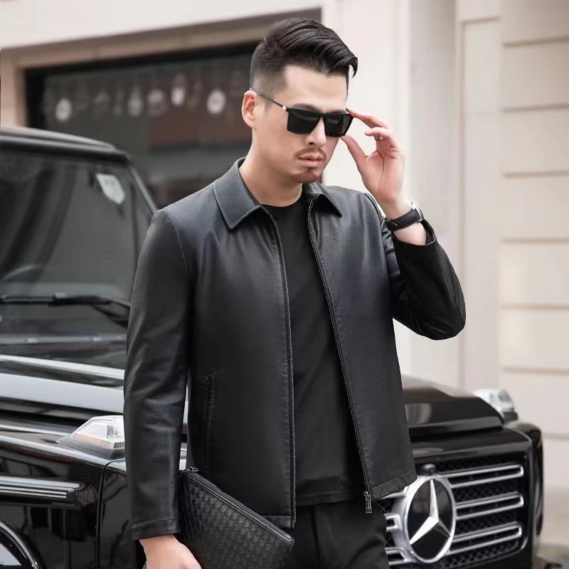 【海宁胜鑫】新款男士秋冬翻领立领休闲商务夹克外套