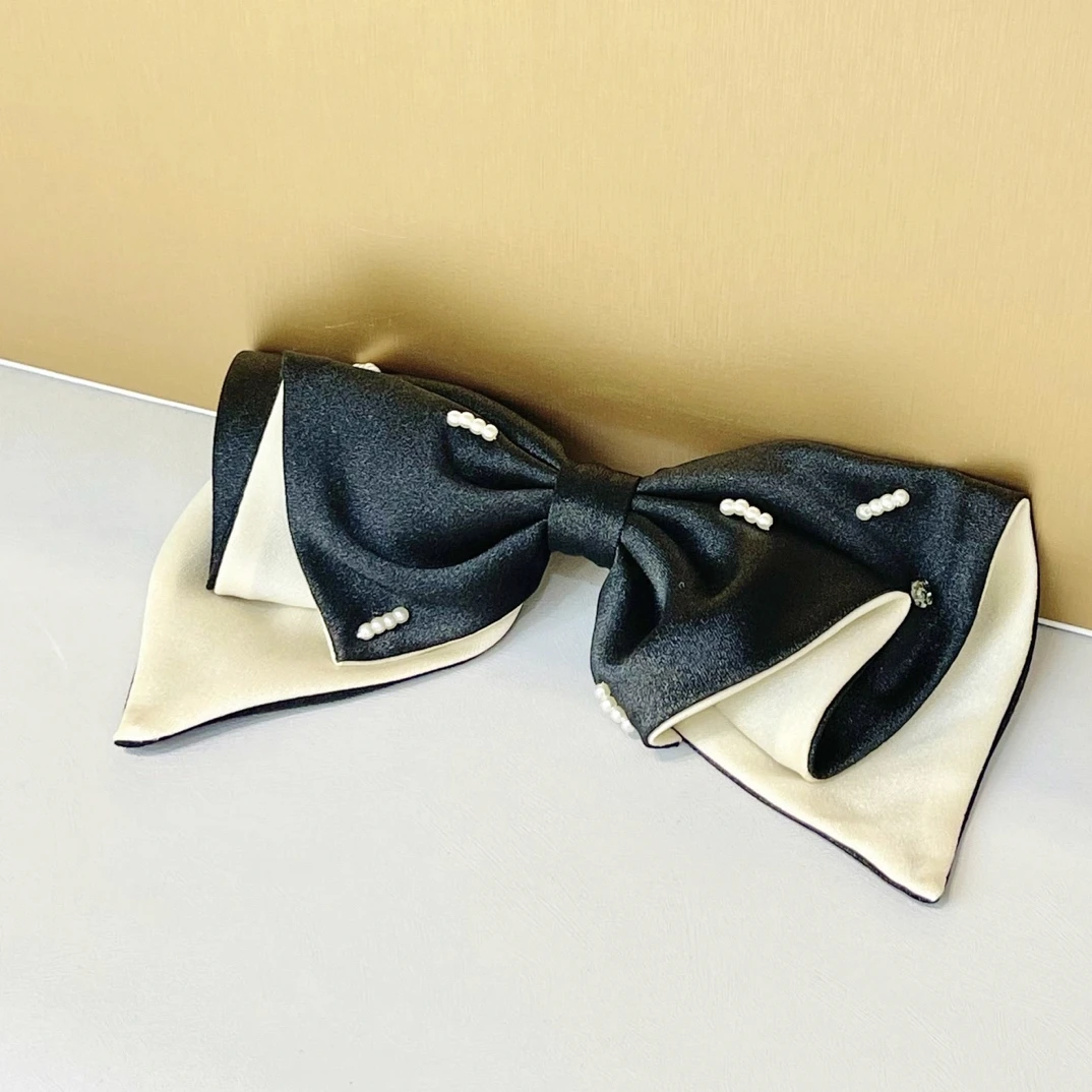 a328小香风日韩少女风顶夹女气质饰品头饰发饰法式时尚黑色百搭