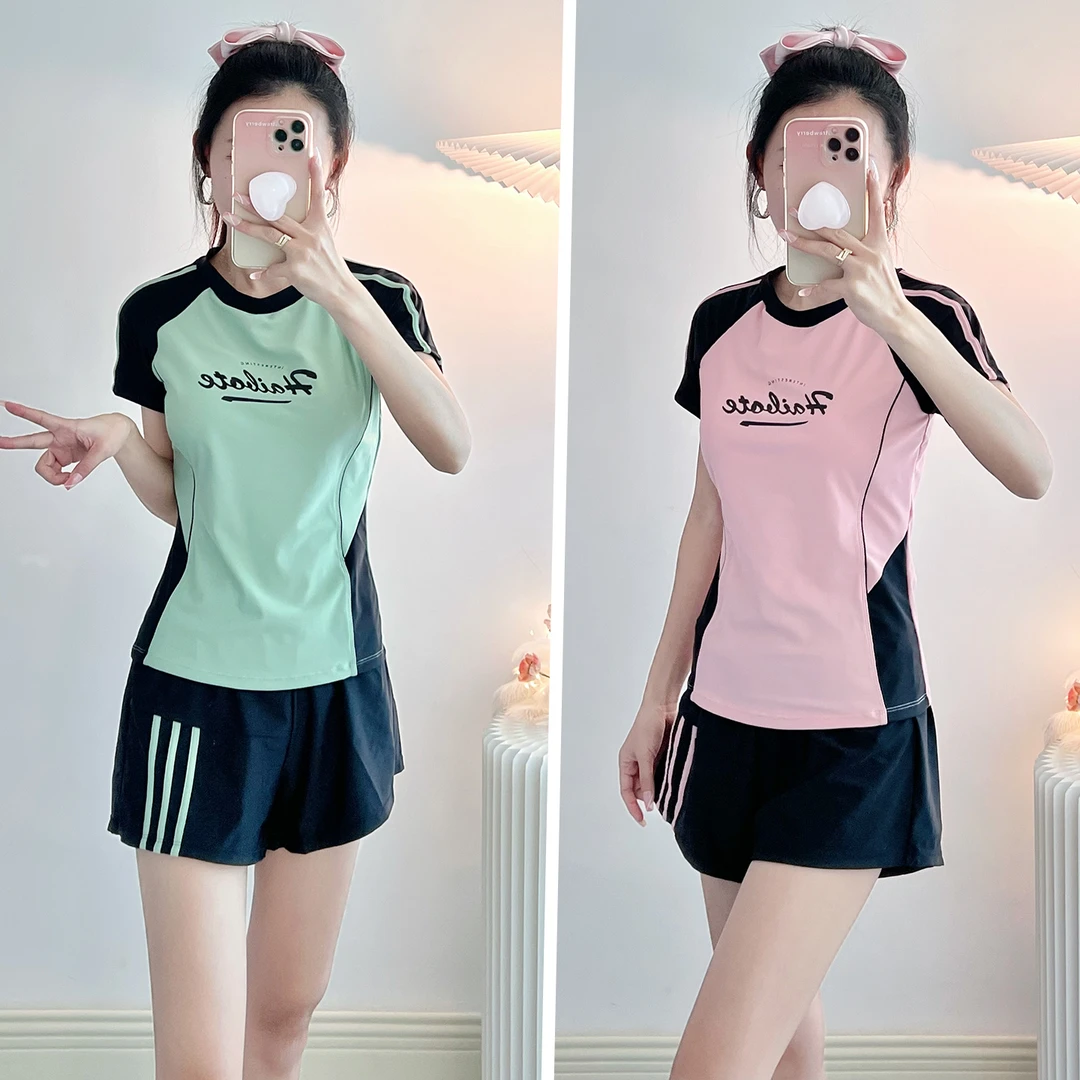 分体泳衣女微胖遮肚成人2025新款学生游泳衣保守显瘦温泉女士泳装