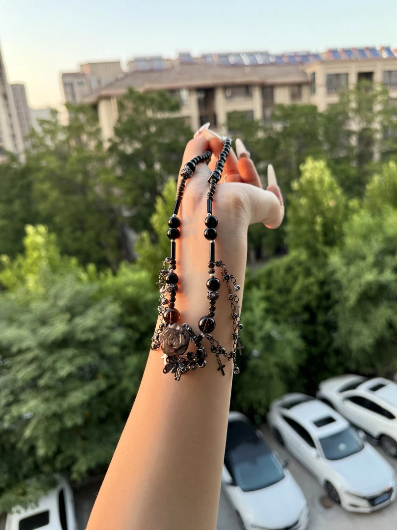 【莹莹专属】天然黑曜石项链M5117