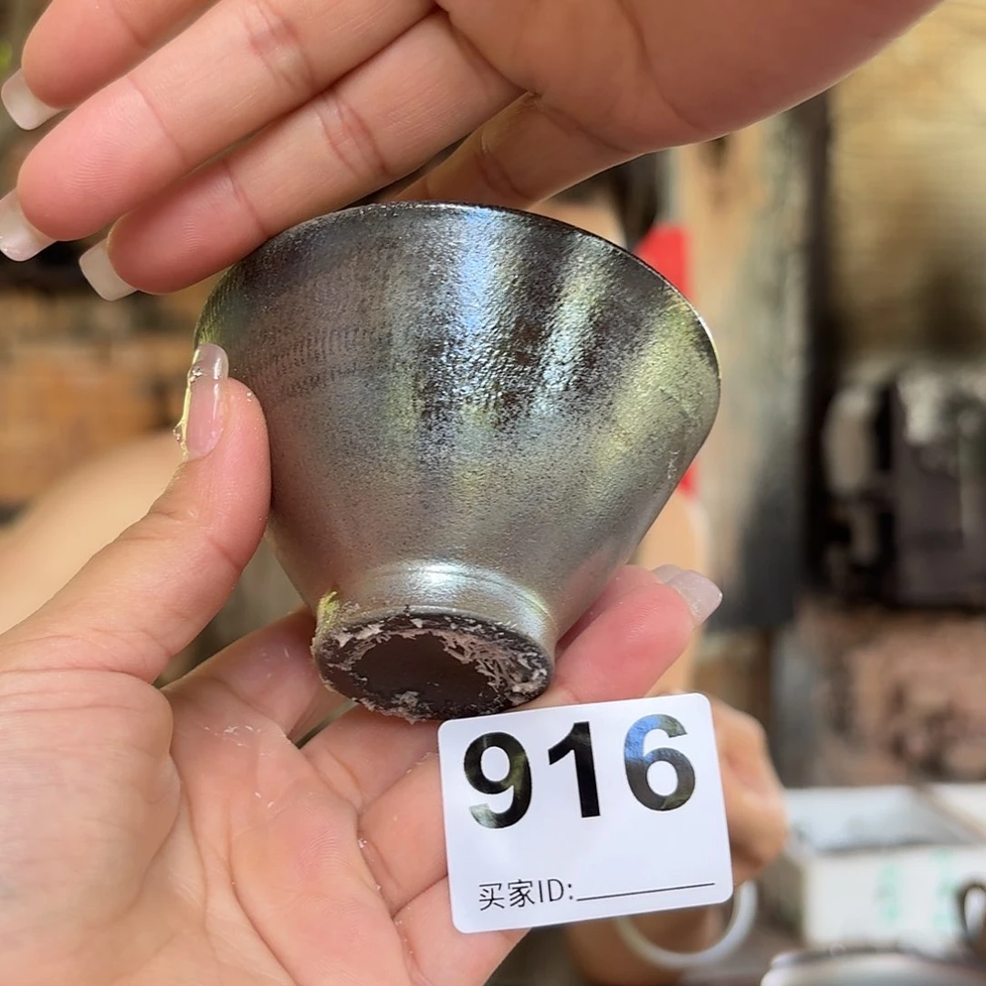 杯坭兴陶柴烧全手工原矿泥料杯