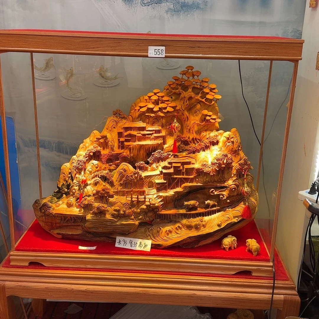 水***情柏木（崖柏）木雕款