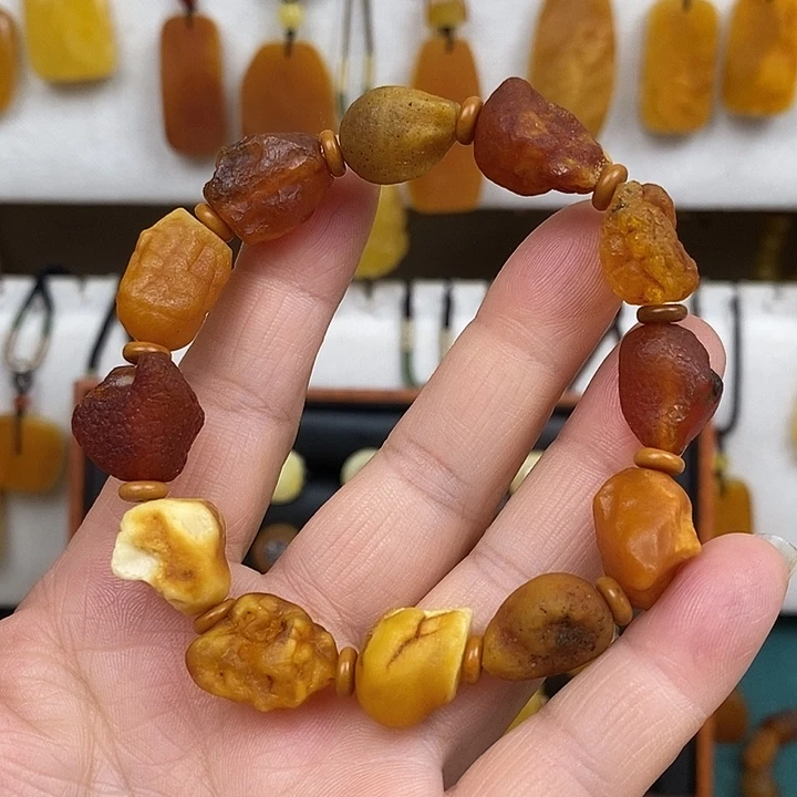 蜜蜡未镶嵌珠宝奇石手串