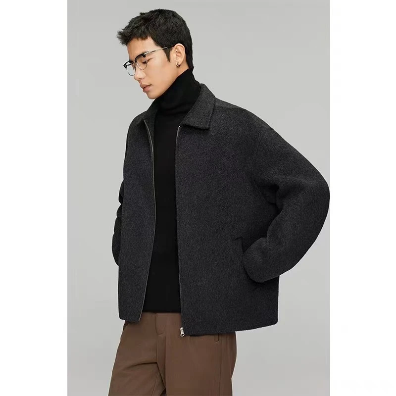 A001-200直播专用链接看好再拍夹克男士时尚休闲宽松潮流毛呢简约