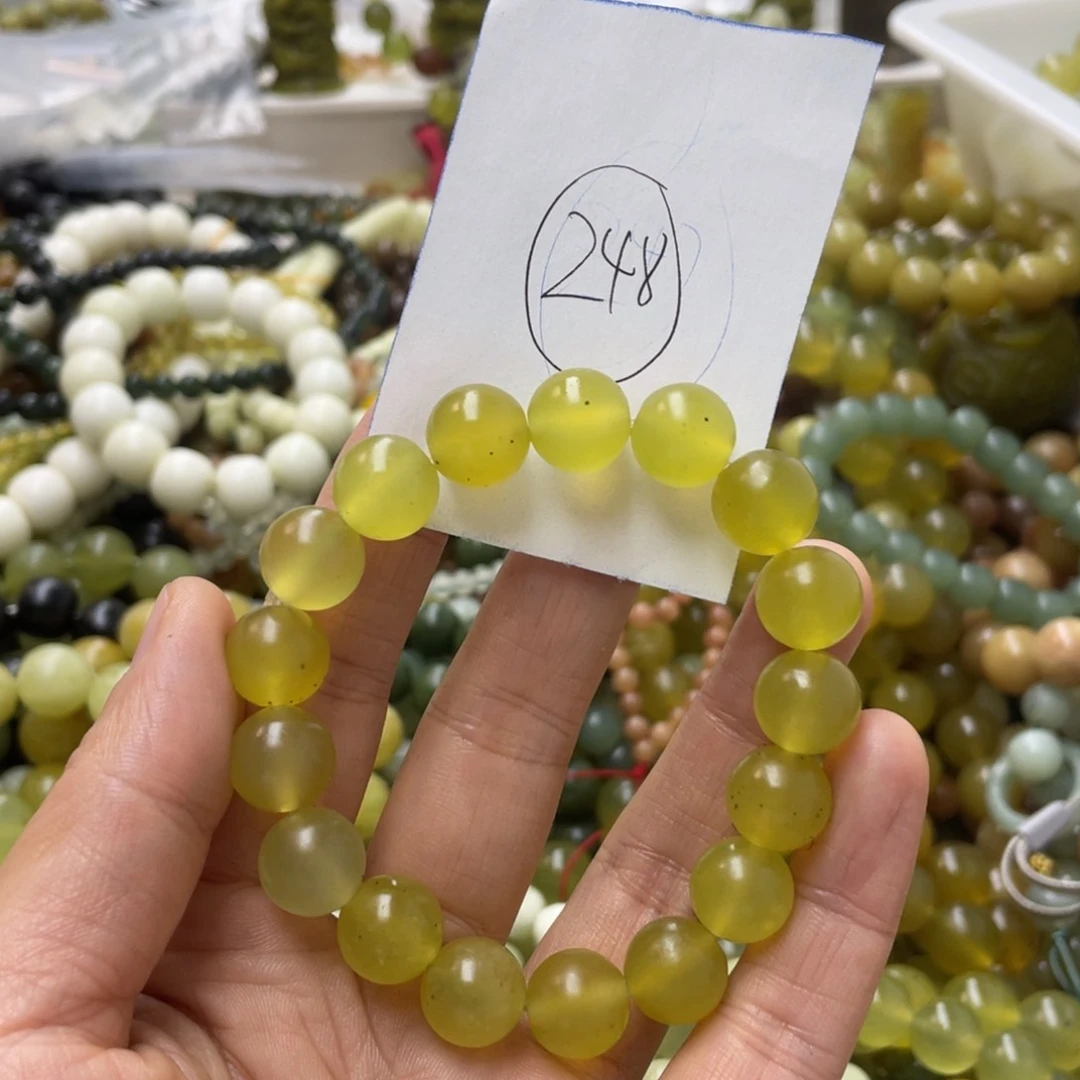 蛇纹石玉手链合金