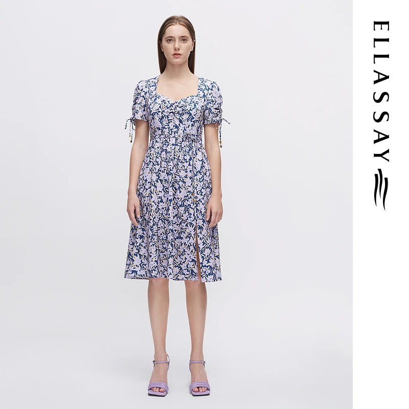 ELLASSAY歌力思法式碎花连衣裙EWW342Y08800