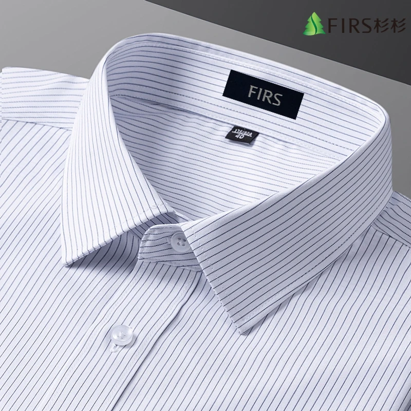【莫代尔抗皱】杉杉男士长袖衬衫秋季新款中年休闲透气免烫衬衣男款