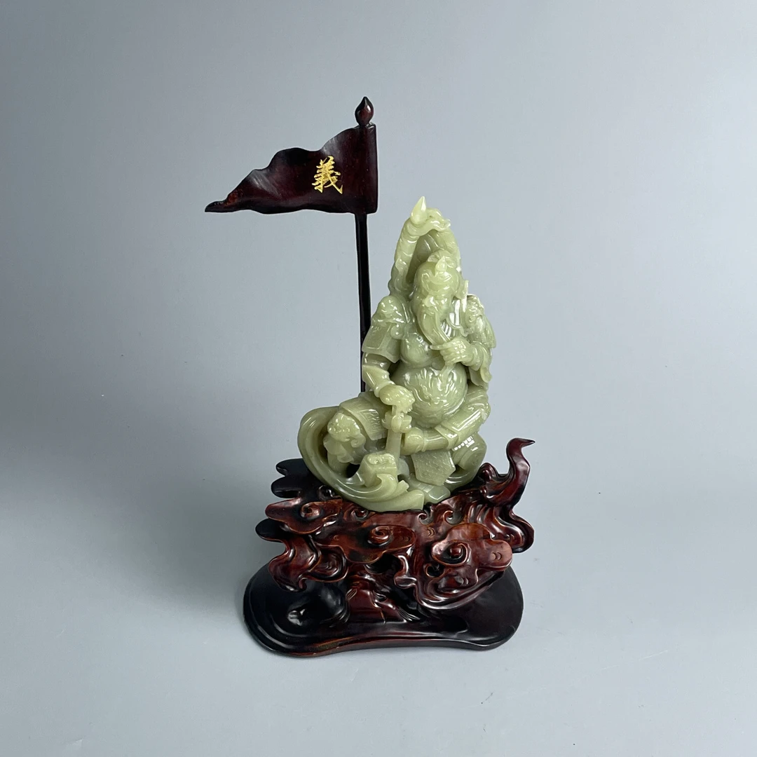 M25ES003108 - 武将和田玉带收藏证书带底座