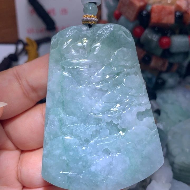颈饰未镶嵌翡翠保真天然A货翡翠