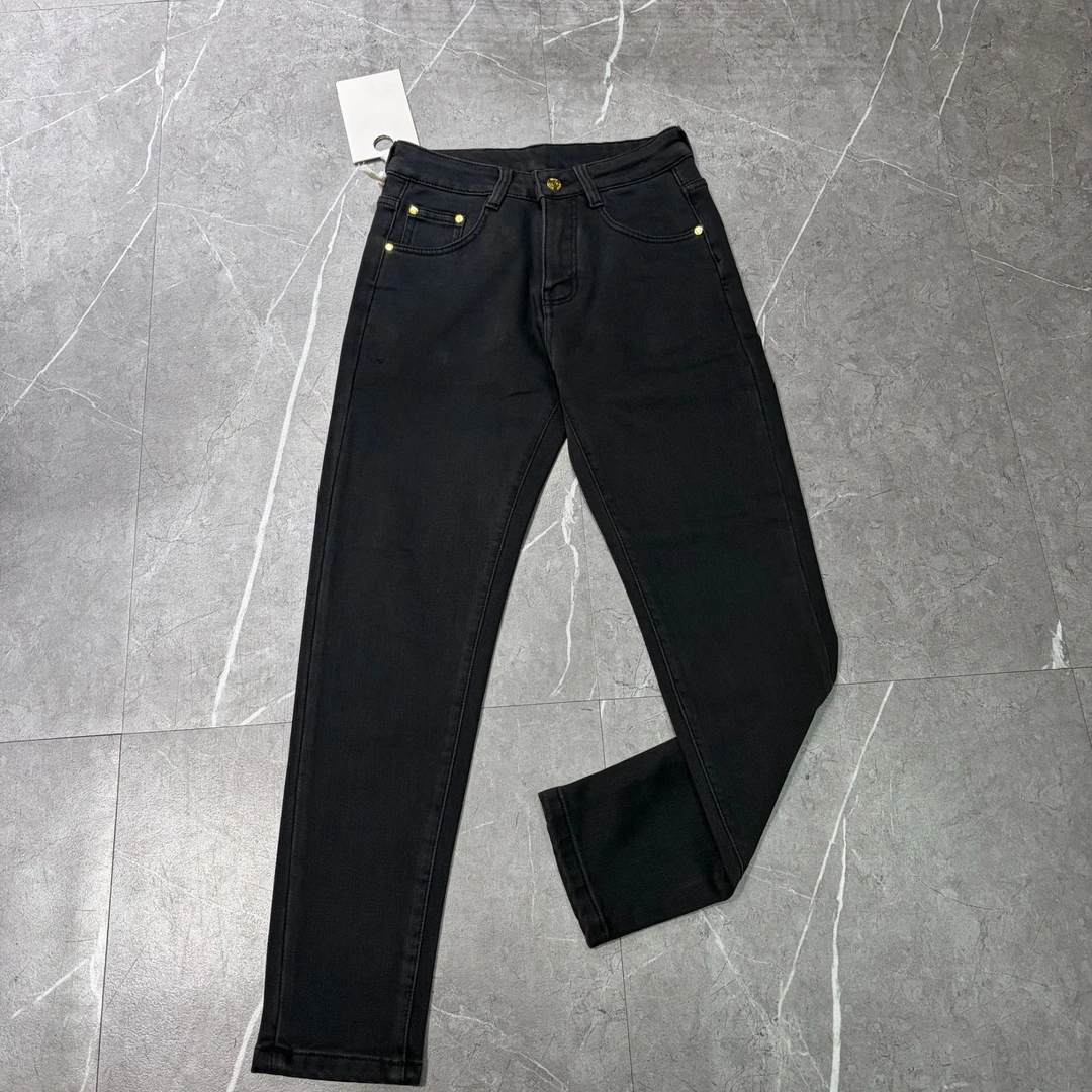 秋冬新品加绒加厚时尚轻奢潮流百搭韩版男士长裤厚款广州牛仔裤