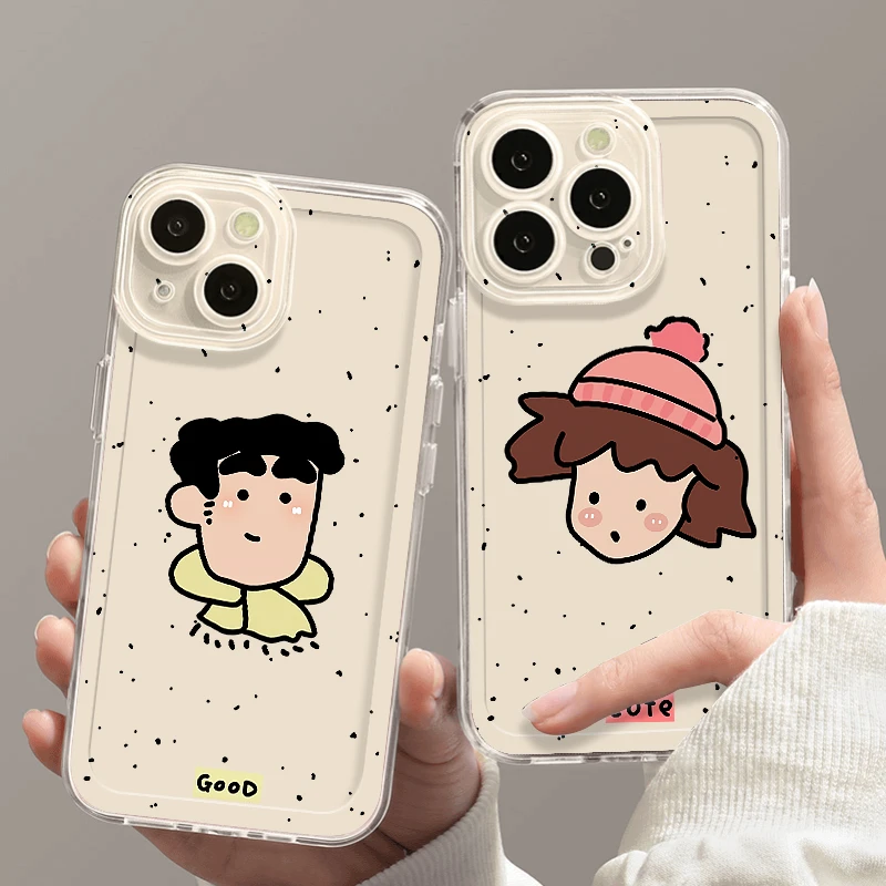 涂鸦广志美伢适用iPhone15苹果13手机壳16promax全包14防摔12硅胶