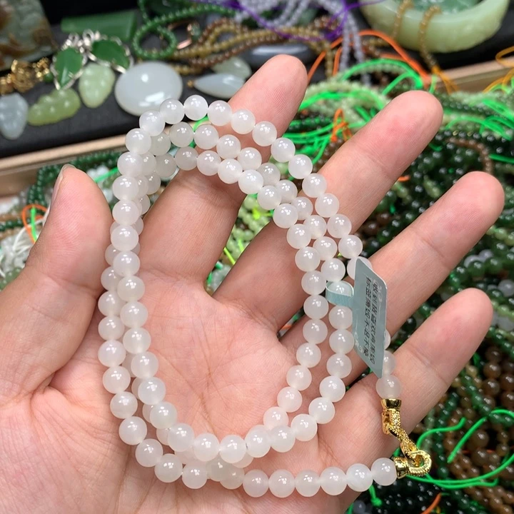 和田玉未镶嵌手链36