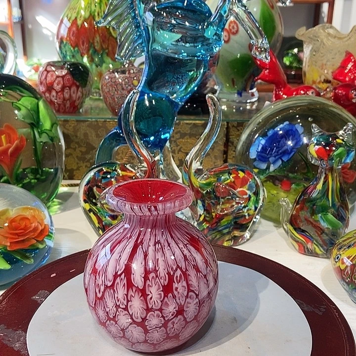 琉璃纯手工红色万花小香薰瓶