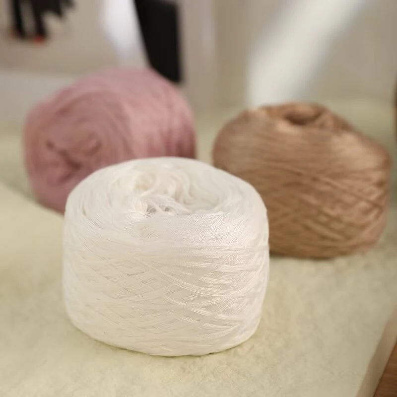 【1两】蚕丝莱塞尔天丝棉手工编织线柔软透气夏季短袖纯棉