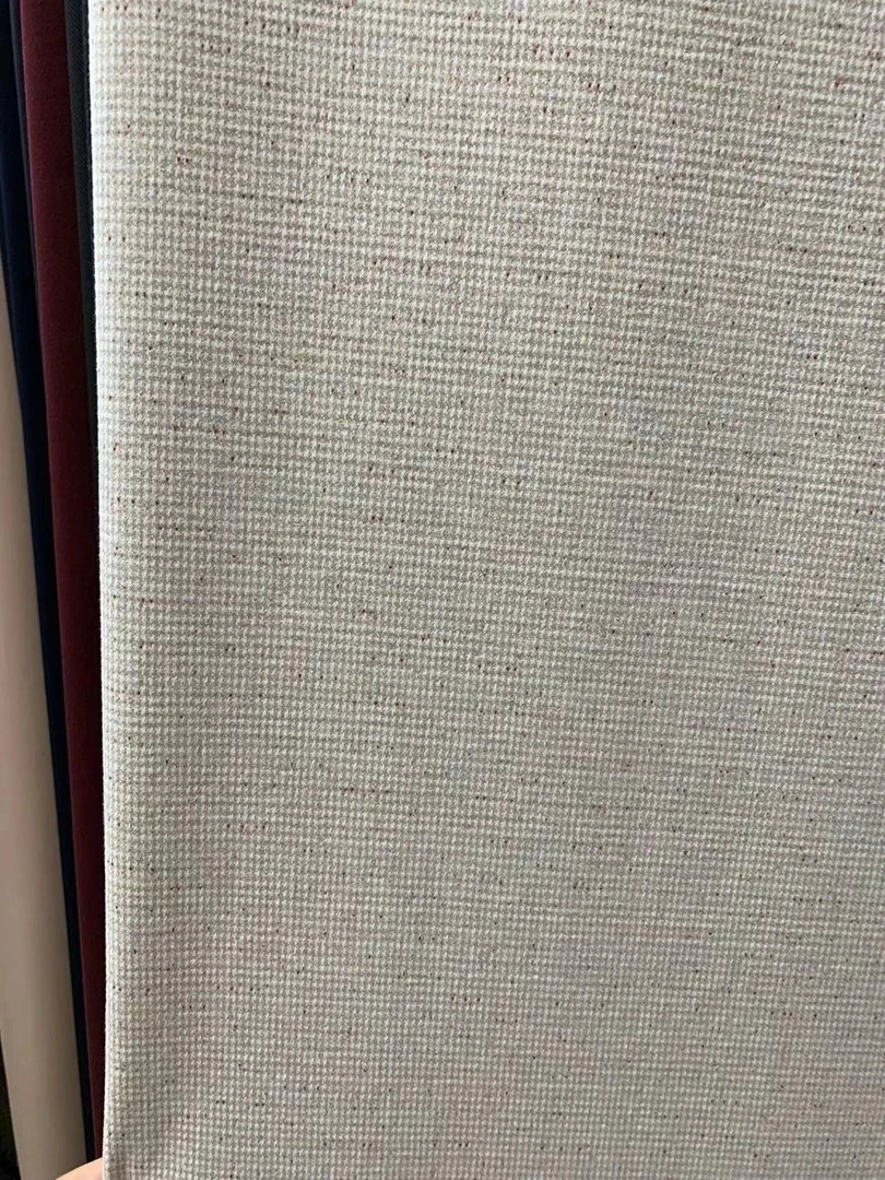 米白色 繁星点点羊绒布料