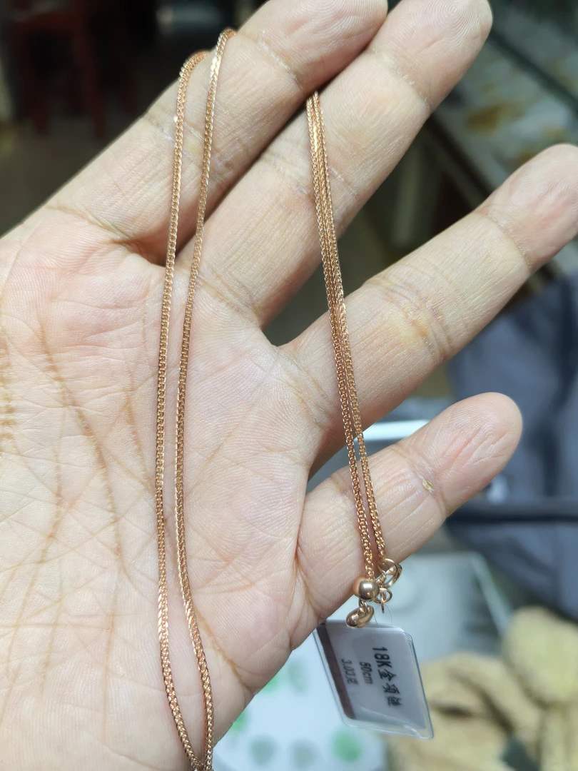 18K玫瑰金项链时尚