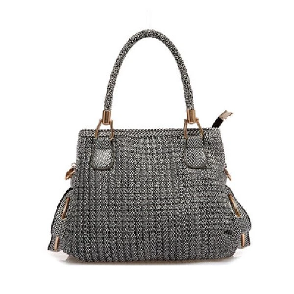 06拉链多层款水洗纹方形斜挎包高雅经典灰色时尚潮流水桶包