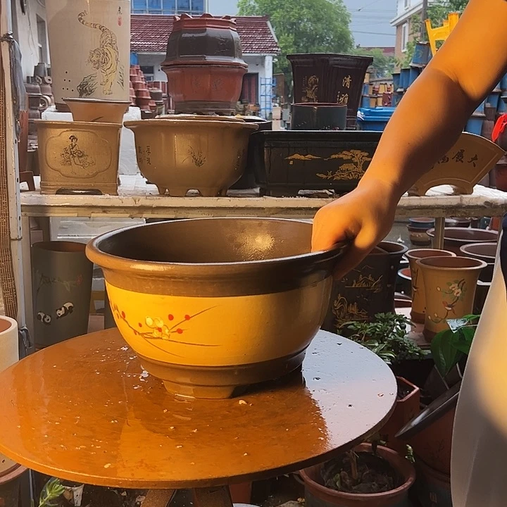 黄富贵点彩大花盆花盆花盆