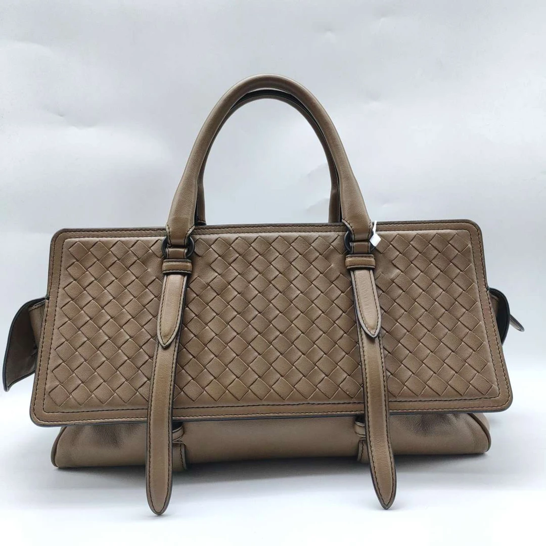 95新 BOTTEGA VENETA/葆蝶家 浅棕色手提包 1389 5127