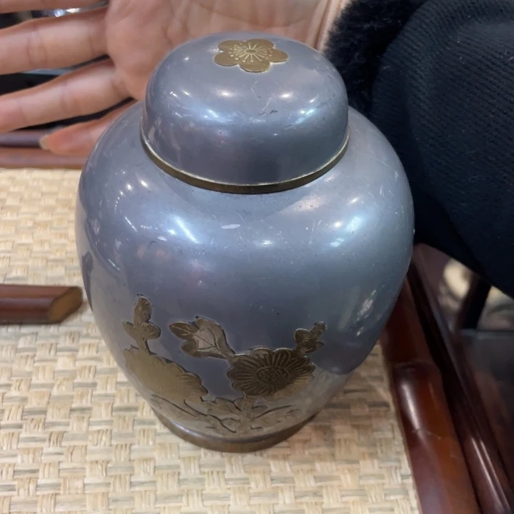 茶叶罐一个茶道具摆件