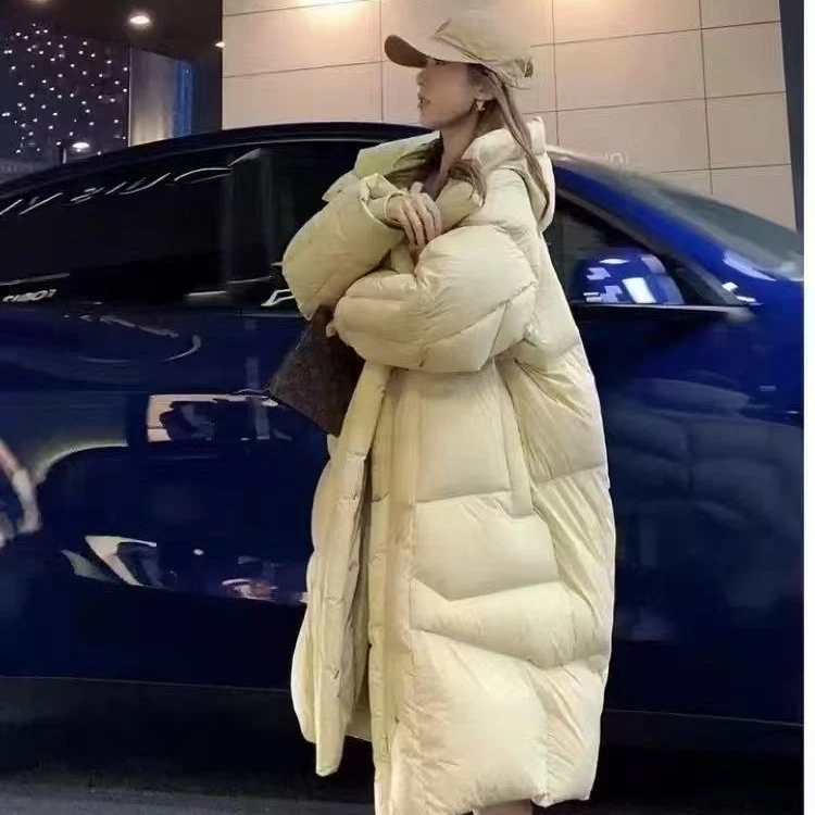 羽绒服女冬季长款过膝加厚保暖2024年新款韩版宽松爆款白鸭绒外套