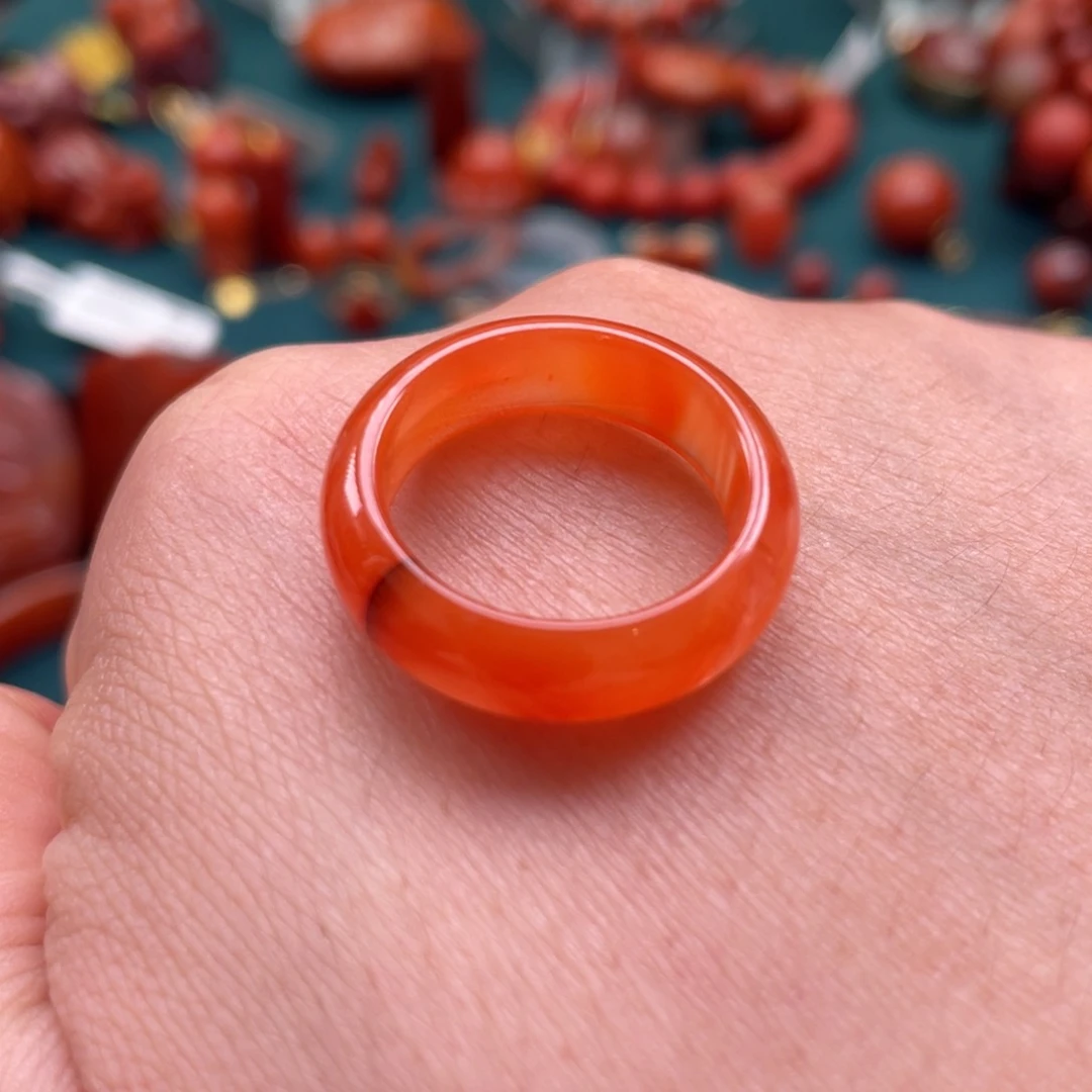 未镶嵌川料南红戒圈18+南红玛瑙