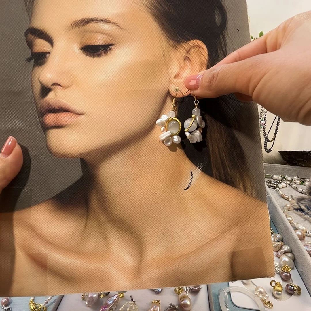 淡水珍珠银S925镶嵌颈饰