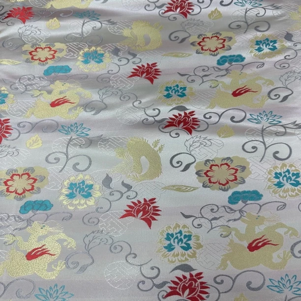 麒麟宝宝国风仿宋锦唐装新中式袖口布料手工DIY旗袍拜年服料宽150