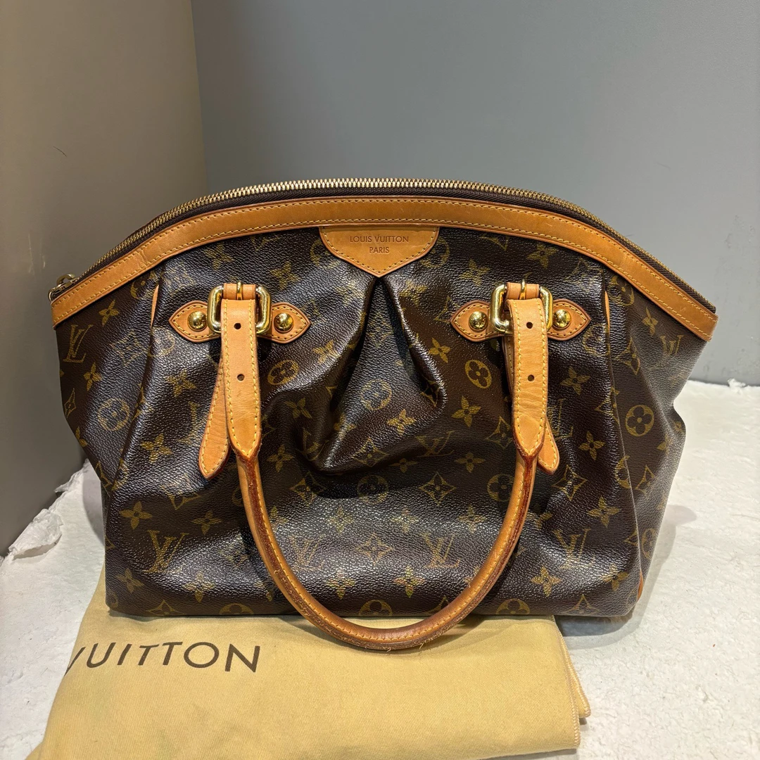 95新 LouisVuitton/路易威登 Tivoli老花饺子包